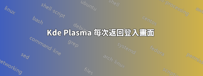 Kde Plasma 每次返回登入畫面