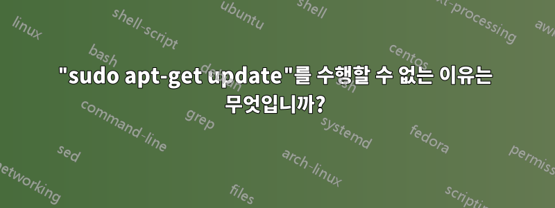 "sudo apt-get update"를 수행할 수 없는 이유는 무엇입니까?