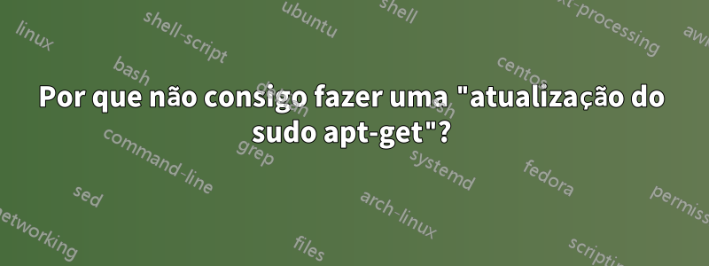 Por que não consigo fazer uma "atualização do sudo apt-get"?