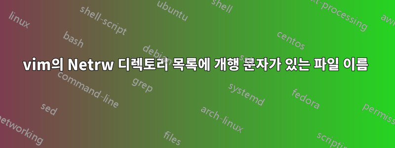 vim의 Netrw 디렉토리 목록에 개행 문자가 있는 파일 이름