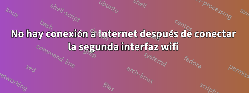 No hay conexión a Internet después de conectar la segunda interfaz wifi