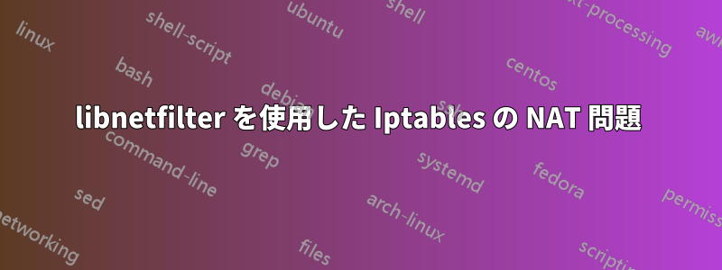 libnetfilter を使用した Iptables の NAT 問題