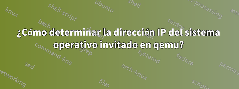 ¿Cómo determinar la dirección IP del sistema operativo invitado en qemu?