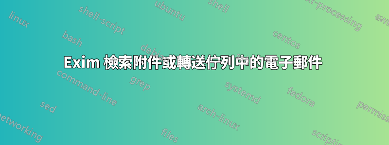 Exim 檢索附件或轉送佇列中的電子郵件