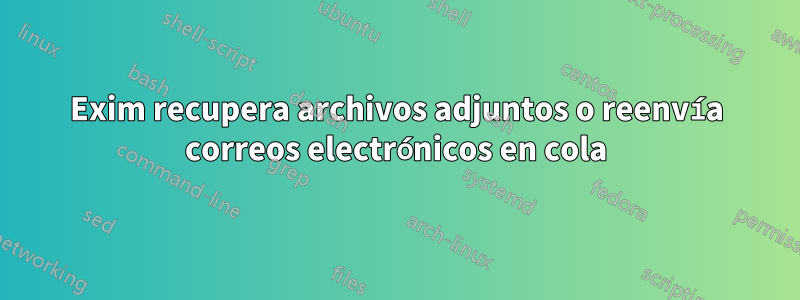 Exim recupera archivos adjuntos o reenvía correos electrónicos en cola