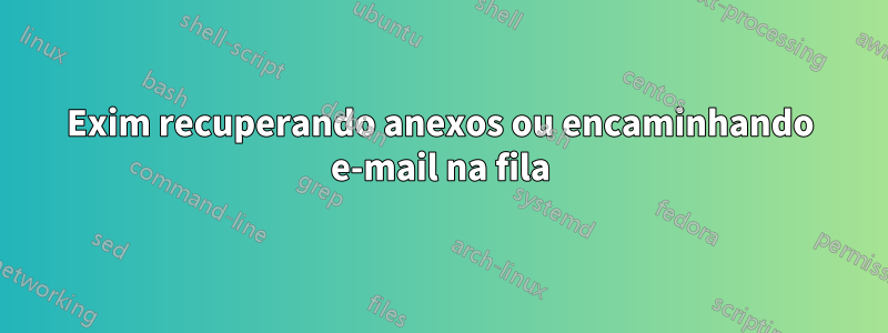 Exim recuperando anexos ou encaminhando e-mail na fila