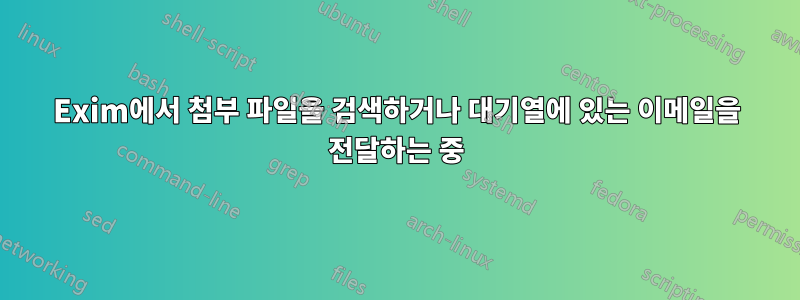 Exim에서 첨부 파일을 검색하거나 대기열에 있는 이메일을 전달하는 중