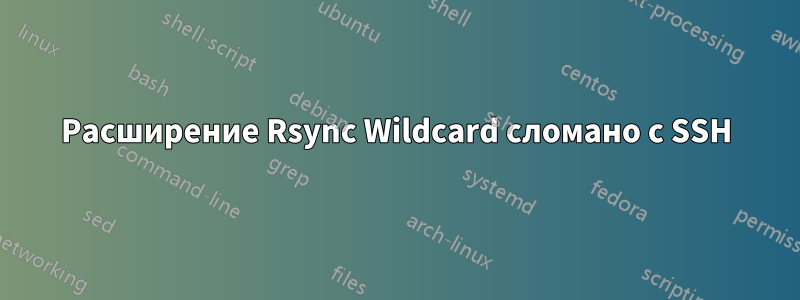 Расширение Rsync Wildcard сломано с SSH