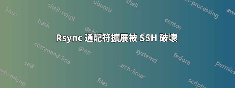 Rsync 通配符擴展被 SSH 破壞