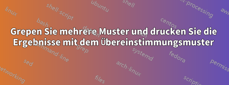 Grepen Sie mehrere Muster und drucken Sie die Ergebnisse mit dem Übereinstimmungsmuster