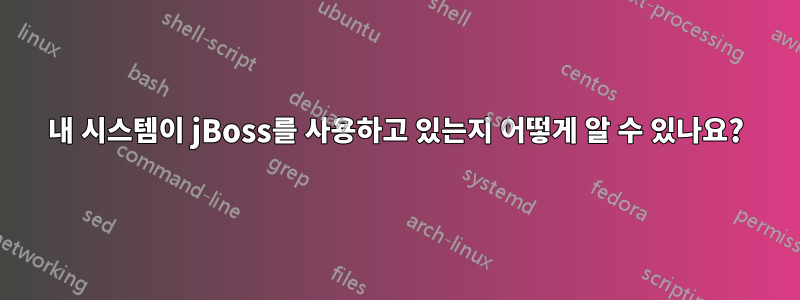 내 시스템이 jBoss를 사용하고 있는지 어떻게 알 수 있나요?