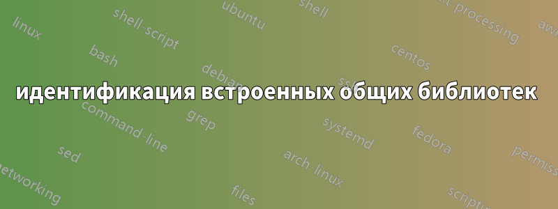 идентификация встроенных общих библиотек