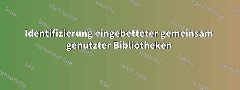 Identifizierung eingebetteter gemeinsam genutzter Bibliotheken