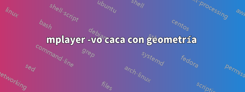 mplayer -vo caca con geometría