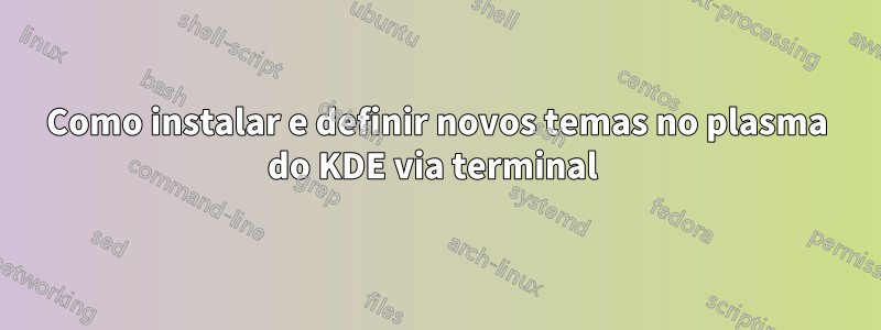 Como instalar e definir novos temas no plasma do KDE via terminal 