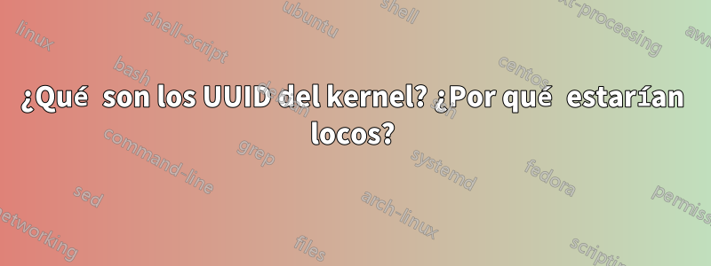 ¿Qué son los UUID del kernel? ¿Por qué estarían locos?