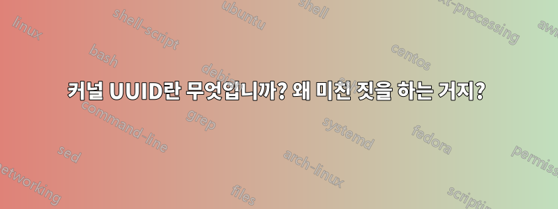 커널 UUID란 무엇입니까? 왜 미친 짓을 하는 거지?