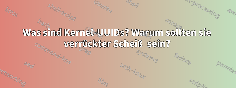 Was sind Kernel-UUIDs? Warum sollten sie verrückter Scheiß sein?