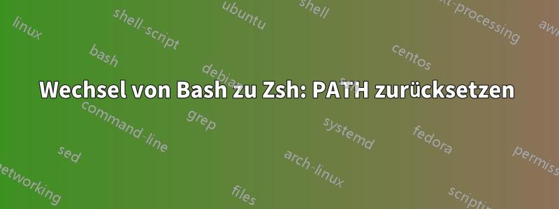 Wechsel von Bash zu Zsh: PATH zurücksetzen