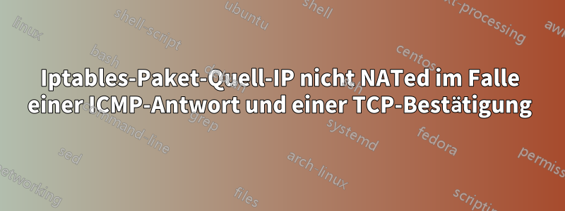 Iptables-Paket-Quell-IP nicht NATed im Falle einer ICMP-Antwort und einer TCP-Bestätigung