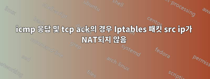 icmp 응답 및 tcp ack의 경우 Iptables 패킷 src ip가 NAT되지 않음