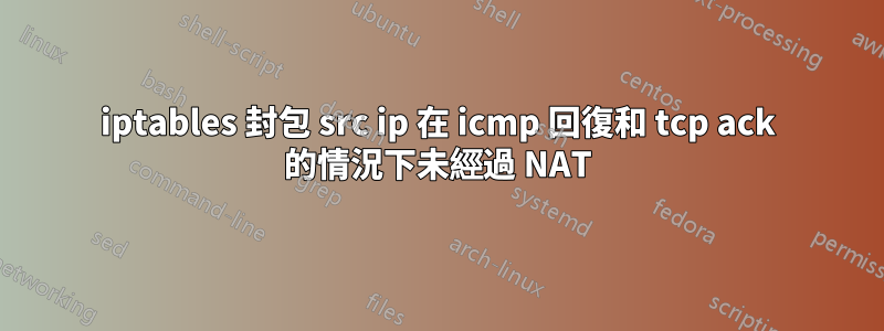 iptables 封包 src ip 在 icmp 回復和 tcp ack 的情況下未經過 NAT