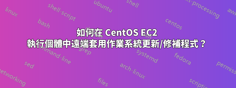 如何在 CentOS EC2 執行個體中遠端套用作業系統更新/修補程式？