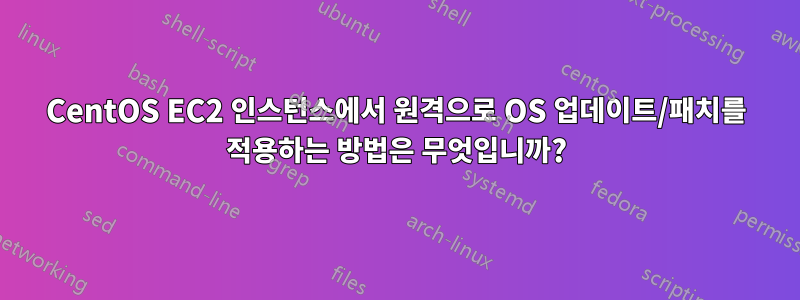 CentOS EC2 인스턴스에서 원격으로 OS 업데이트/패치를 적용하는 방법은 무엇입니까?