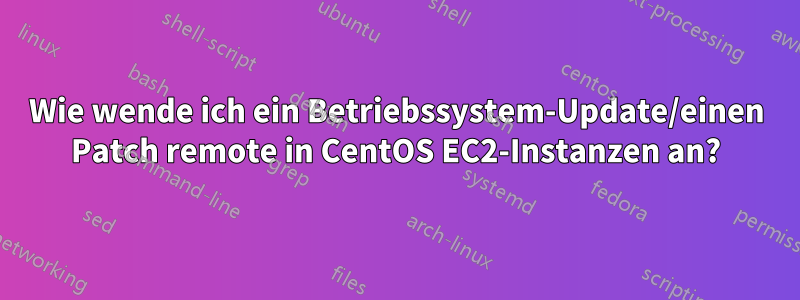 Wie wende ich ein Betriebssystem-Update/einen Patch remote in CentOS EC2-Instanzen an?