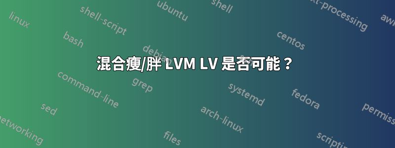 混合瘦/胖 LVM LV 是否可能？