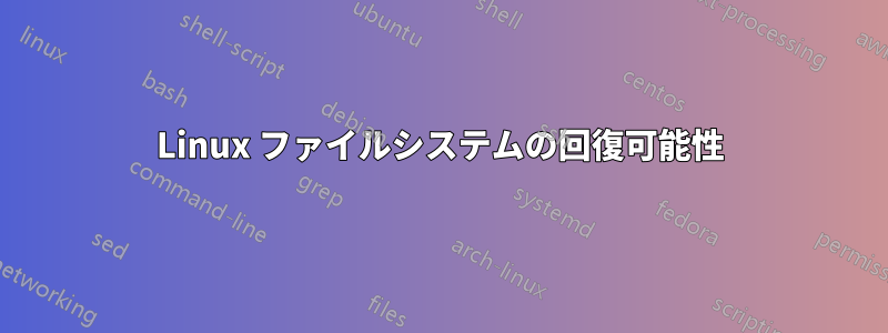 Linux ファイルシステムの回復可能性