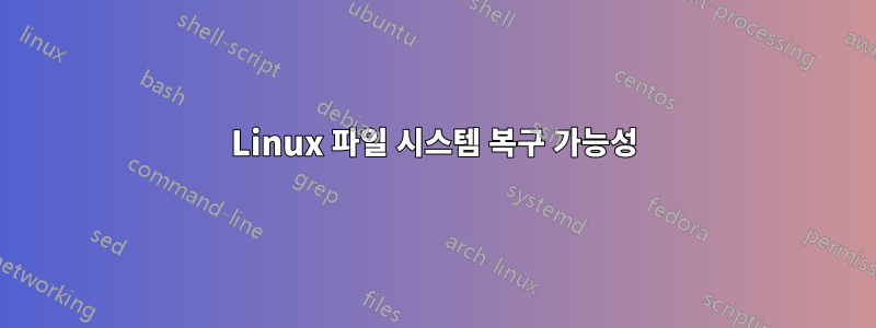 Linux 파일 시스템 복구 가능성