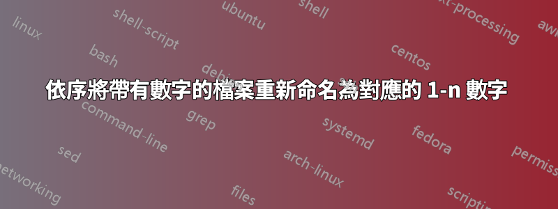 依序將帶有數字的檔案重新命名為對應的 1-n 數字