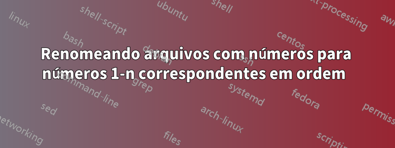 Renomeando arquivos com números para números 1-n correspondentes em ordem 