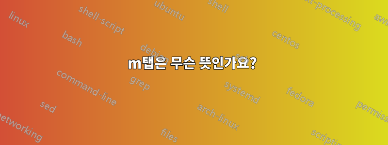 m탭은 무슨 뜻인가요?