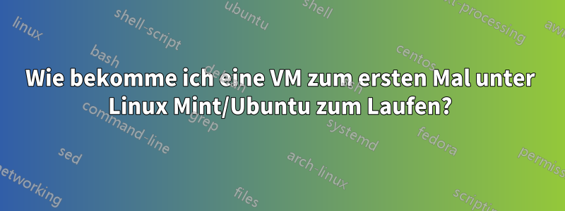 Wie bekomme ich eine VM zum ersten Mal unter Linux Mint/Ubuntu zum Laufen?