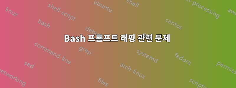 Bash 프롬프트 래핑 관련 문제