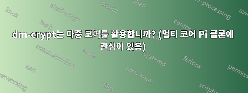 dm-crypt는 다중 코어를 활용합니까? (멀티 코어 Pi 클론에 관심이 있음)