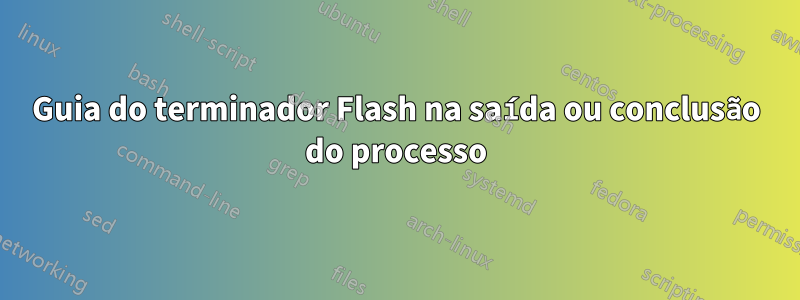 Guia do terminador Flash na saída ou conclusão do processo