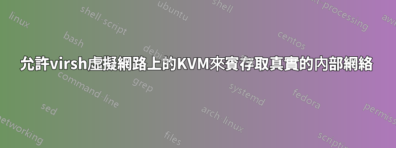 允許virsh虛擬網路上的KVM來賓存取真實的內部網絡