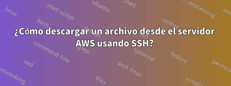 ¿Cómo descargar un archivo desde el servidor AWS usando SSH?