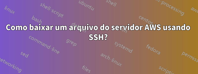 Como baixar um arquivo do servidor AWS usando SSH?