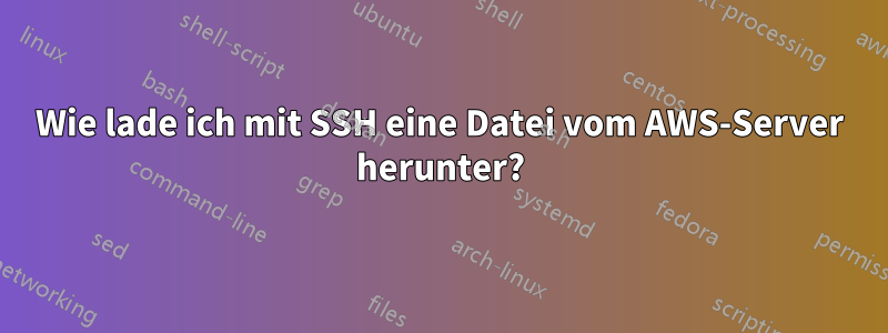 Wie lade ich mit SSH eine Datei vom AWS-Server herunter?