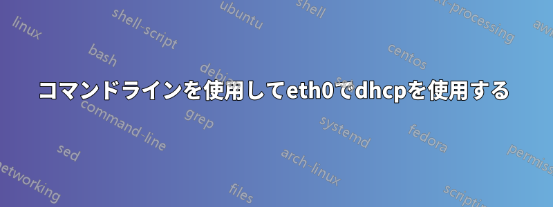 コマンドラインを使用してeth0でdhcpを使用する