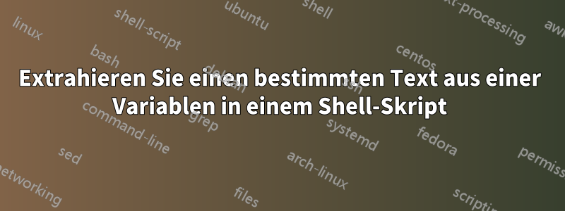 Extrahieren Sie einen bestimmten Text aus einer Variablen in einem Shell-Skript