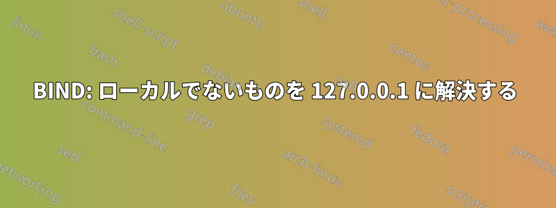 BIND: ローカルでないものを 127.0.0.1 に解決する