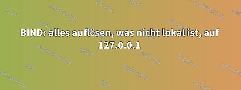 BIND: alles auflösen, was nicht lokal ist, auf 127.0.0.1