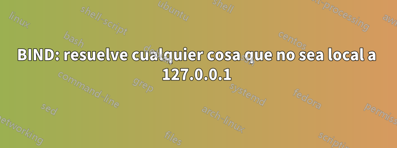 BIND: resuelve cualquier cosa que no sea local a 127.0.0.1