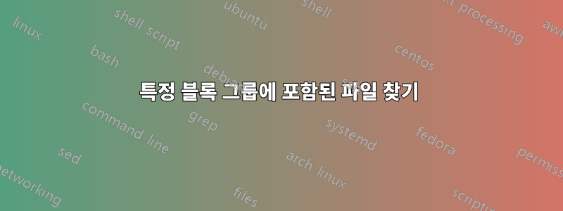 특정 블록 그룹에 포함된 파일 찾기