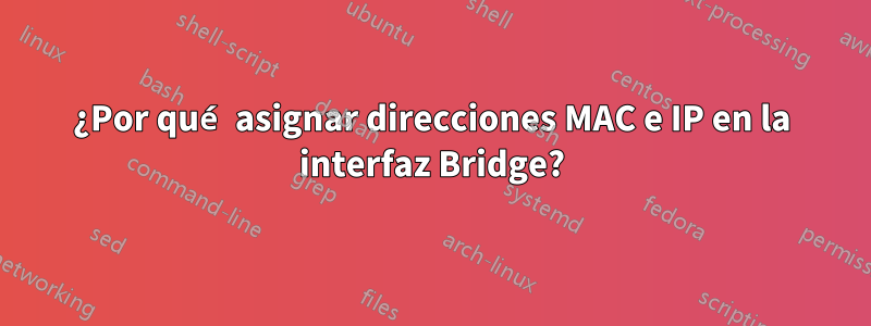 ¿Por qué asignar direcciones MAC e IP en la interfaz Bridge?